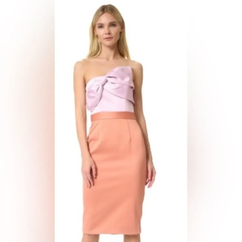 CYNTHIA ROWLEY Stretch Color Block Shift Dress size 4 - Picture 3 of 11